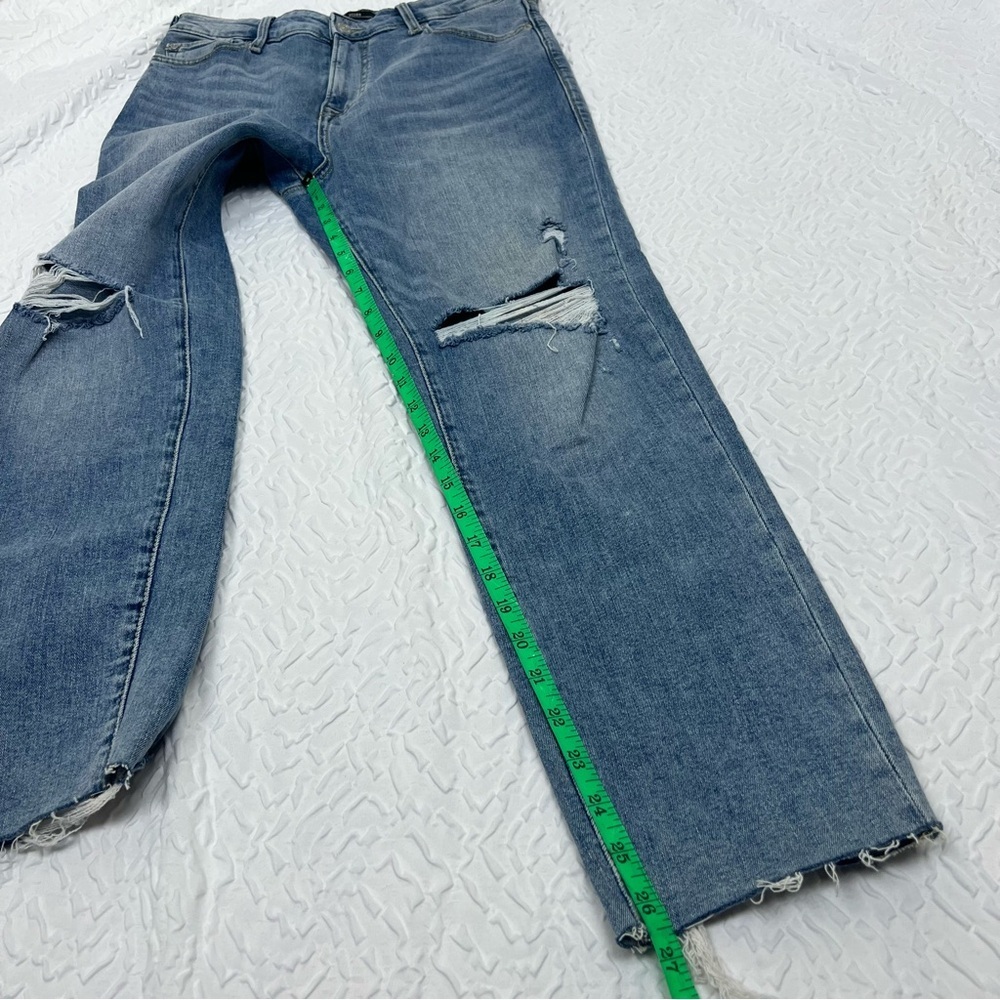 True Religion Starr Jeans Women Mid Rise Cropped Straight Bite Out Hem 30 - Picture 6 of 13